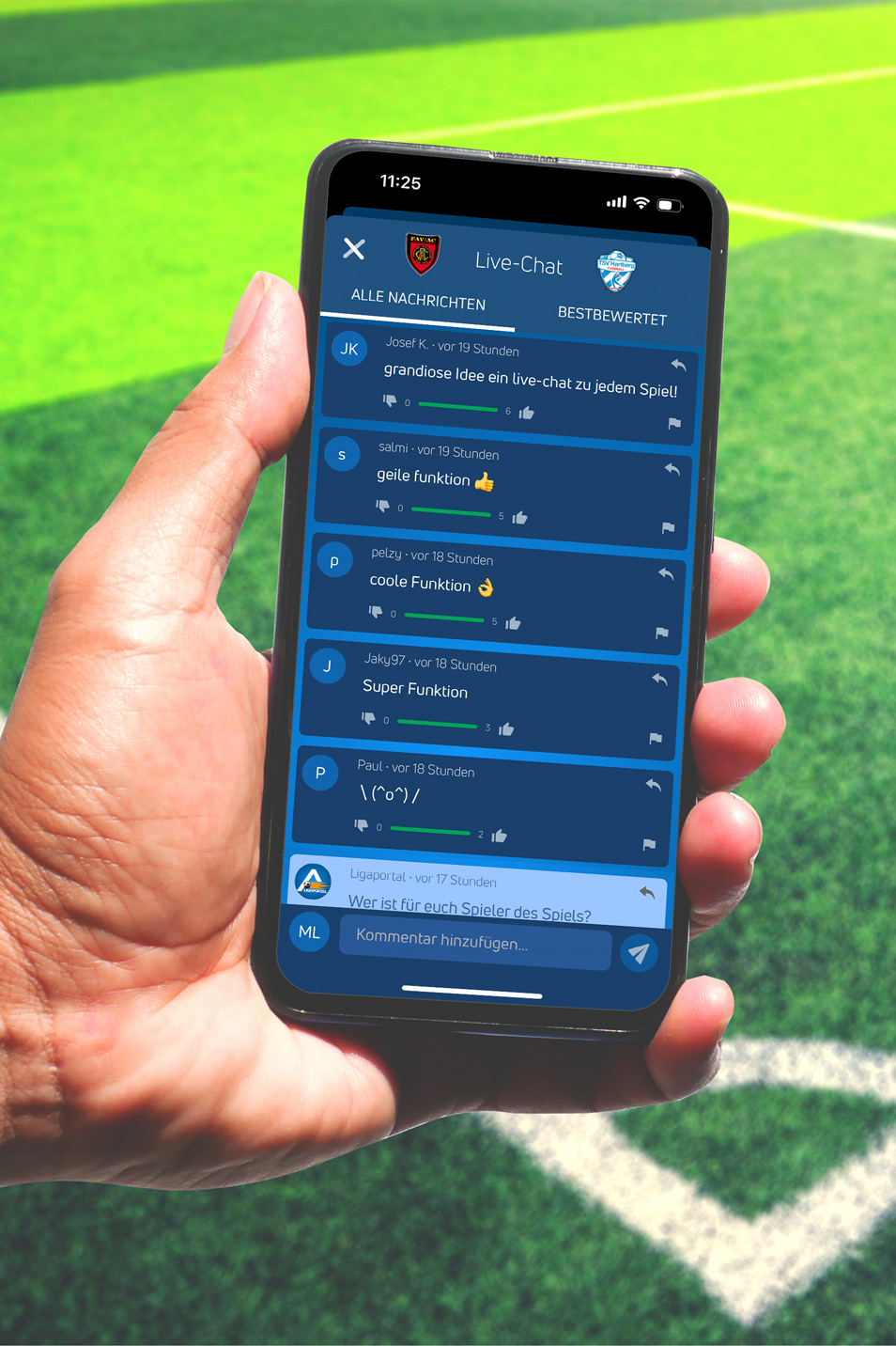Schon gesehen? Live-Chat Funktion in der Ligaportal App verfügbar!