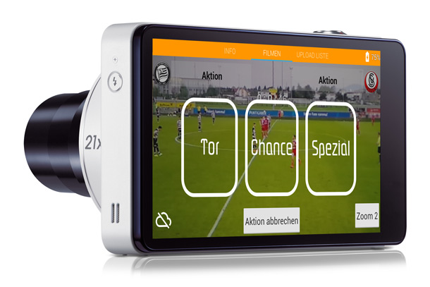 Die Ligaportal TV Video App auf der Galaxy Camera