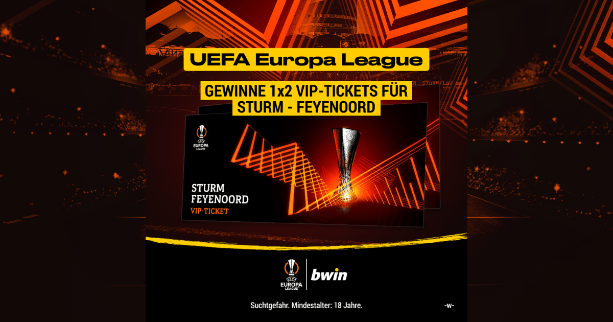 SK Sturm Graz vs. Feyenoord: 1 x 2 VIP-Tickets für Europa-League-Hit zu gewinnen!
