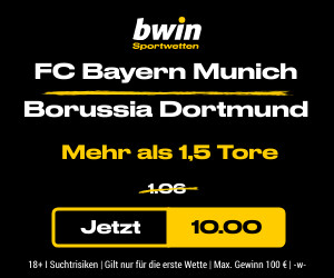 Gewinn-Boost Bayern München - Borussia Dortmund