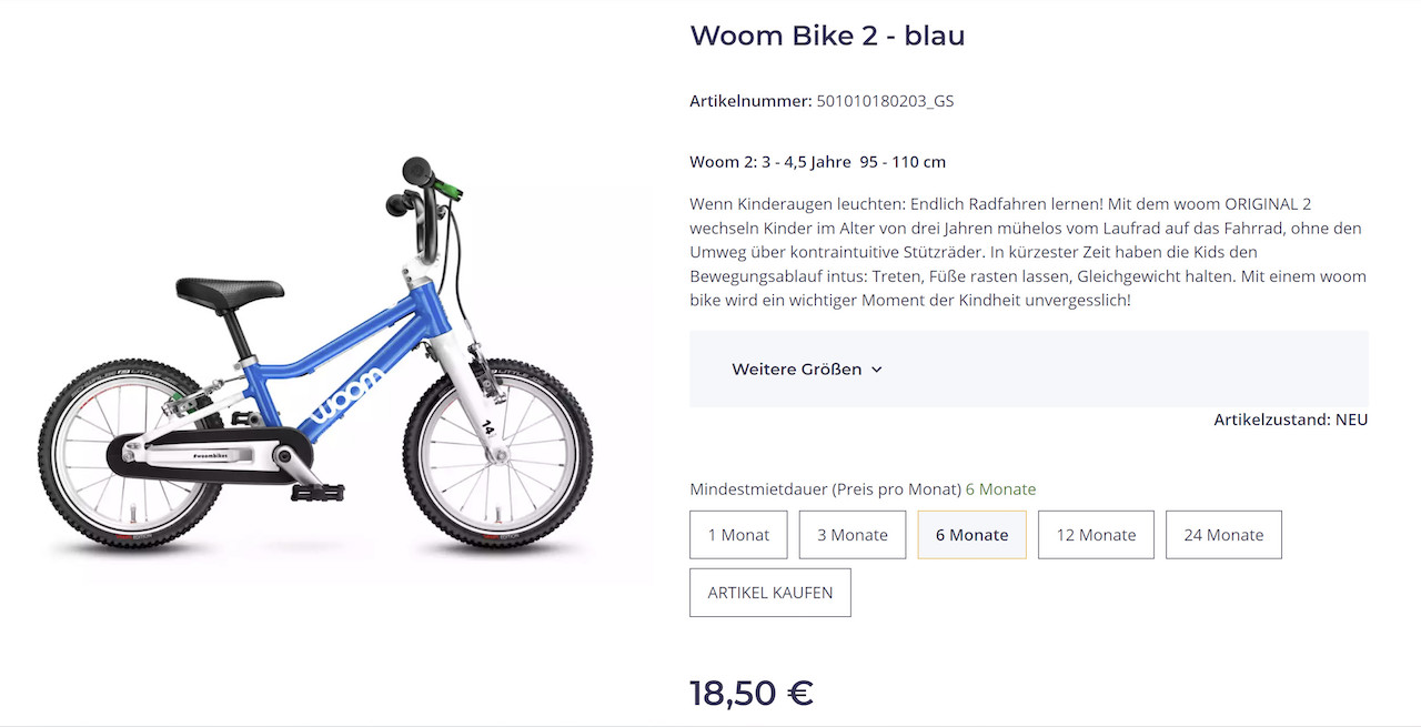 Mit Familoop jetzt Woom-Bikes mieten statt kaufen!