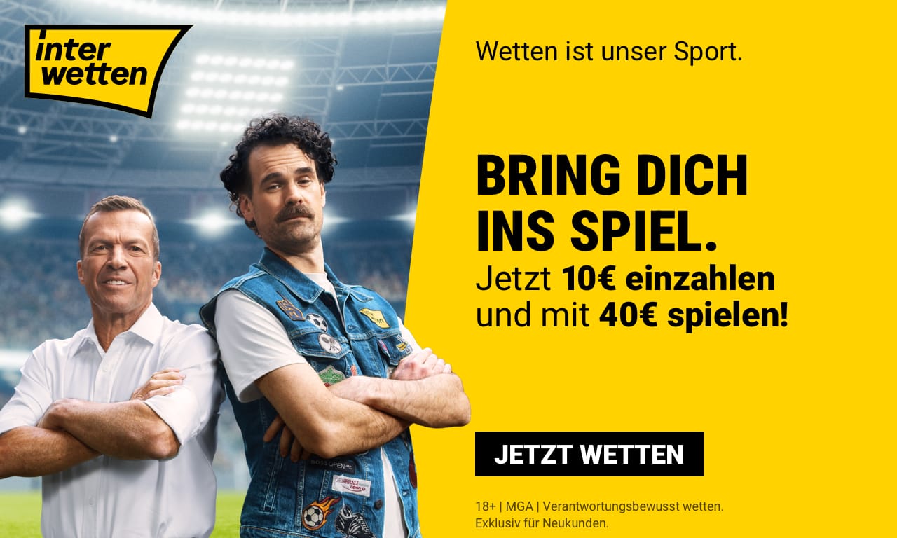 Bring dich ins Spiel bei Interwetten!